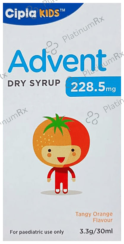 Advent 228.5mg Tangy Orange Dry Syrup 30ml
