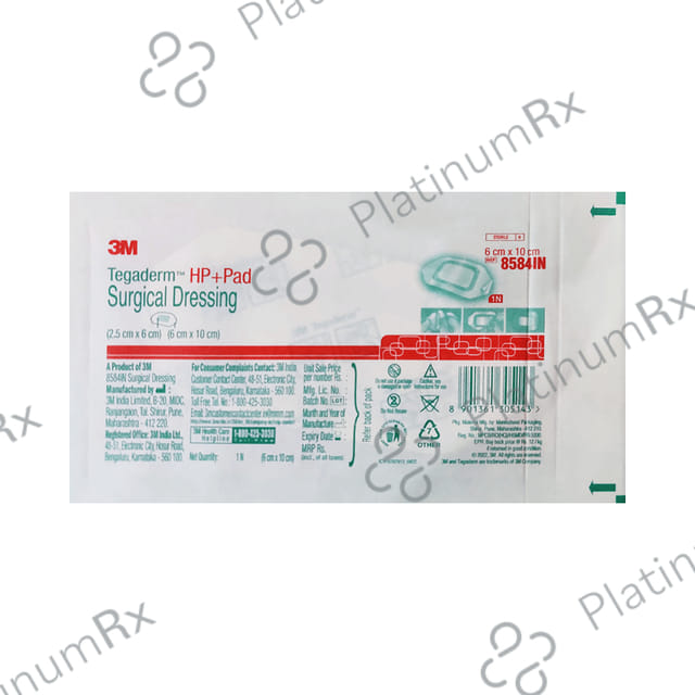 3M Tegaderm HP+ Pad Dressing 8584 6cm x 10cm 1 Pad