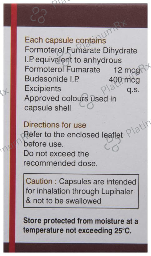 Budamate Forte 400/12mcg Transcaps 30s