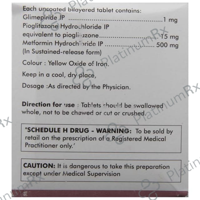 Tripride 1/500/15mg Tablet SR 15s