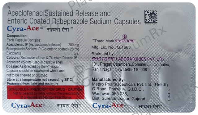 Cyra Ace 200/20mg Capsule 10s