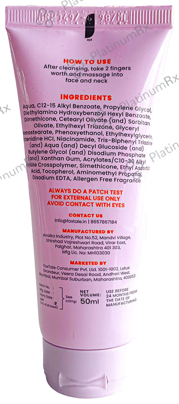 Foxtale Daily Sunscreen SPF 50+ Cream 2s