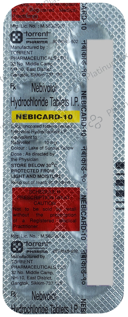 Nebicard 10mg Tablet 10s