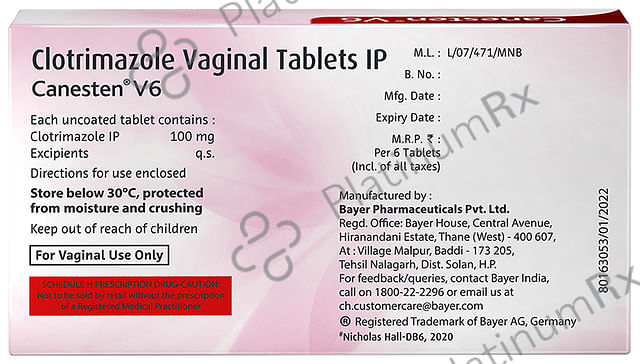 Canesten V6 100mg Tablet VT 6s