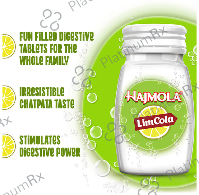 Dabur Hajmola LimCola Flavour Supports Digestive Health Tablet 120s