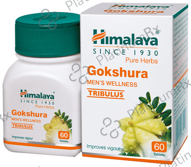 Himalaya Pure Herbs Gokshura 250mg Men's Wellness Tribulus Improves Vigour Tablet 60s