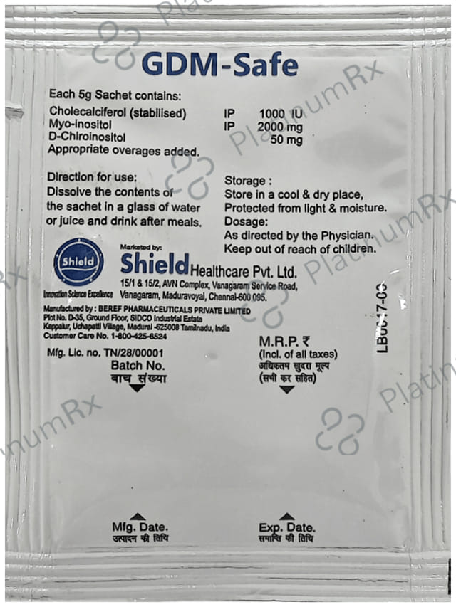 Gdm Safe With Myo Inositol & Vitamin D3 Powder 5gm