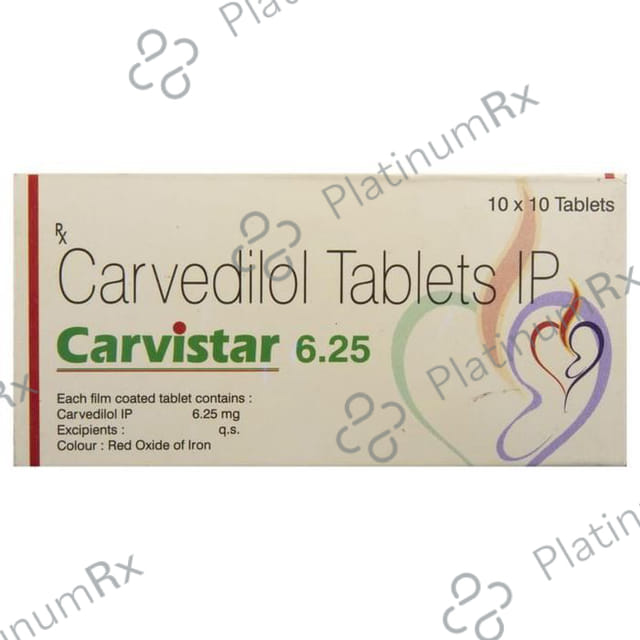 Carvistar 6.25mg Tablet 15s