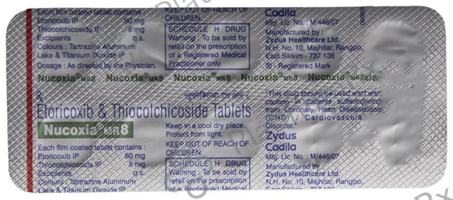 Nucoxia MR 60/8mg Tablet 10s