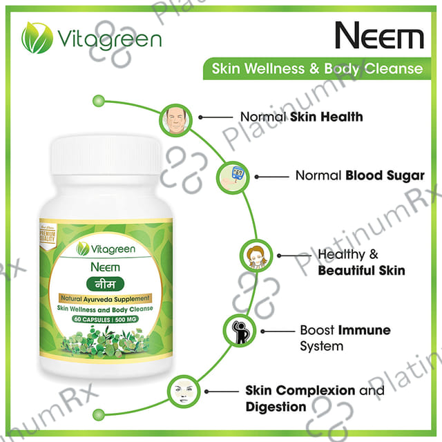 Vitagreen Neem 500mg Capsule