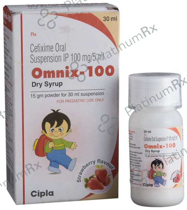 Omnix 100mg Dry Syrup Strawberry 30ml