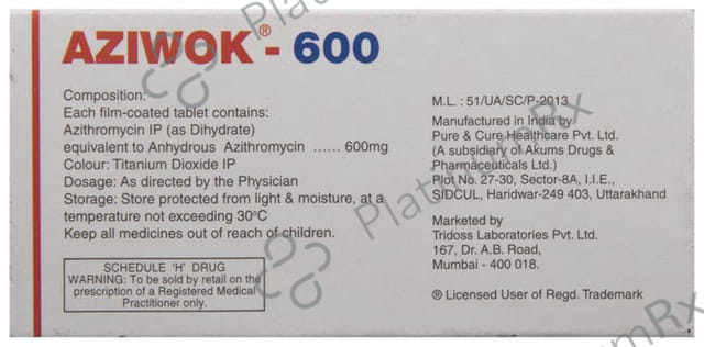 Aziwok 600mg Tablet 5s
