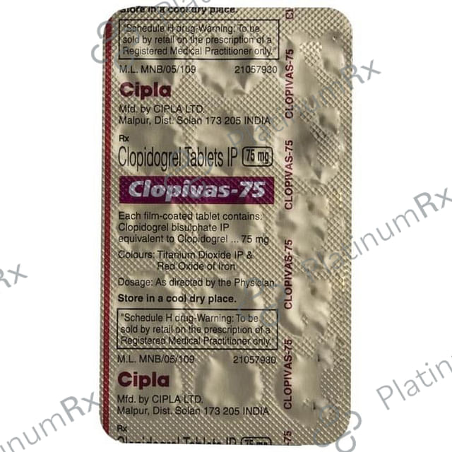 Clopivas 75mg Tablet 15s