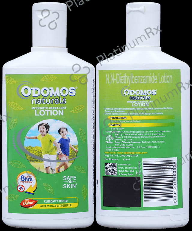 Odomos Naturals Mosquito Repellent Lotion with Aloe Vera & Citronella