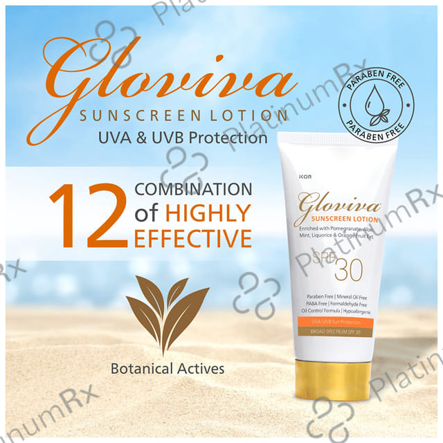 Gloviva SPF 30 Sunscreen Lotion 2x50ml