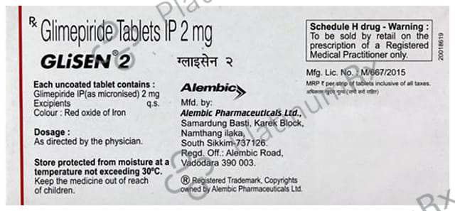 Glisen 2mg Tablet 10s