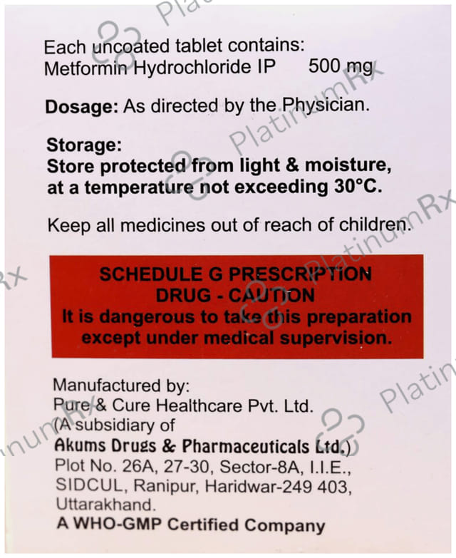 Metfozar 500mg Tablet 15s