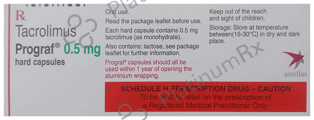 Prograf 0.5mg Hard Capsule 50s