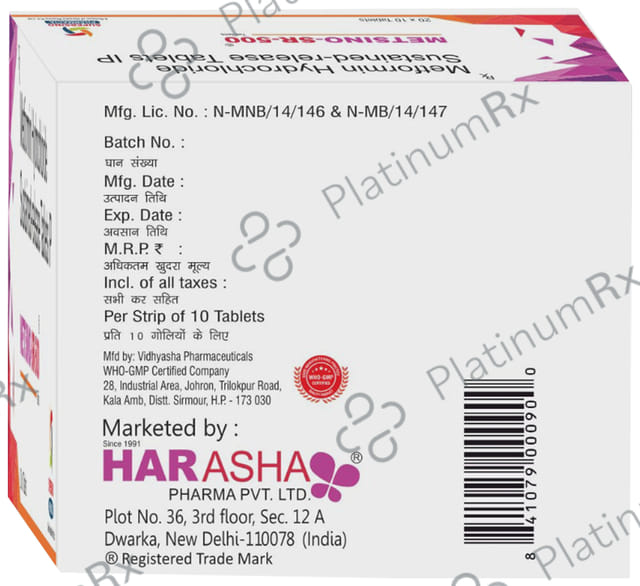 Metsino SR 500 Tablets 10s