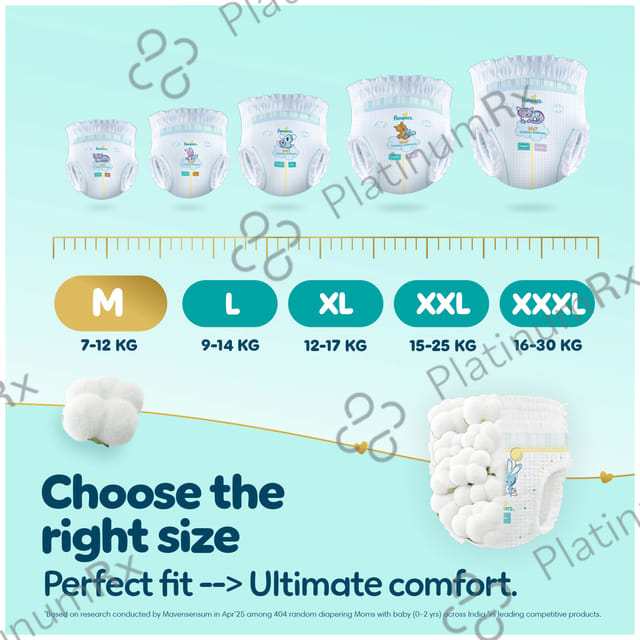 Pampers Premium Care Pants with Aloe Vera & Cotton Like Softness Medium diapers 54s