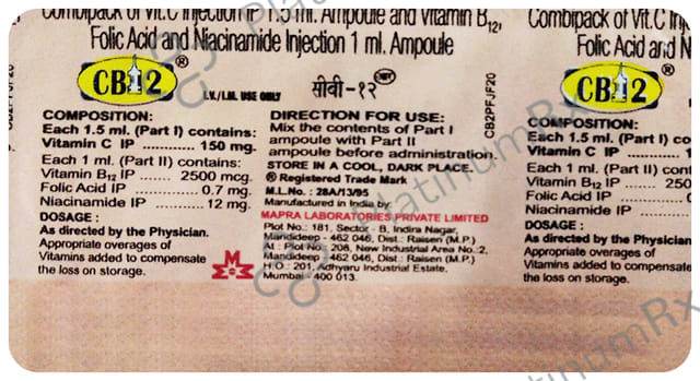CB12 Combipack Injection 1s
