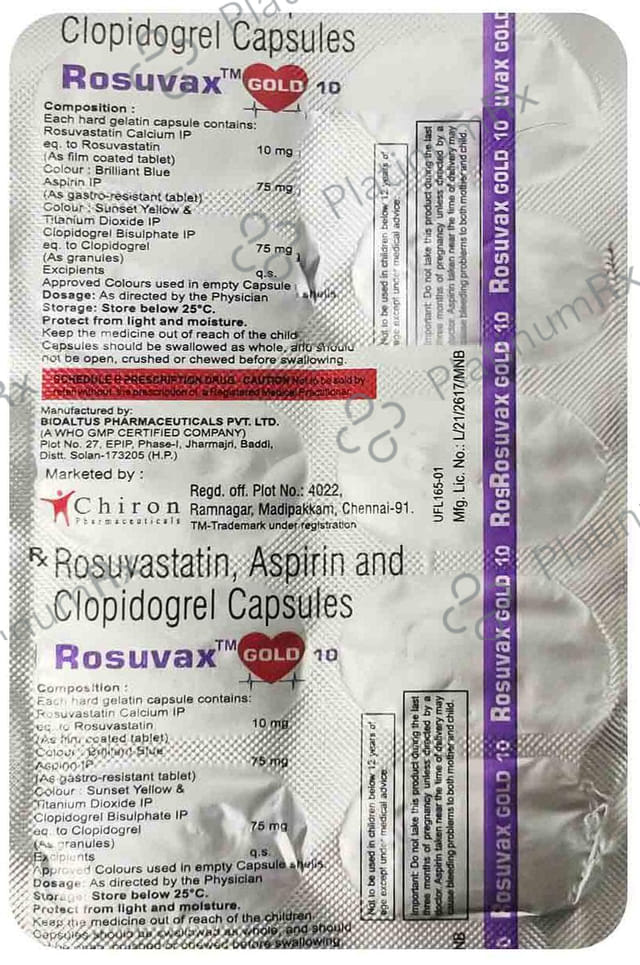 Rosuvax Gold 75mg/10mg/75mg Capsule