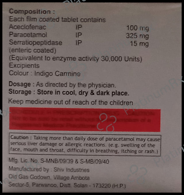 Anthro S 100/325/15mg Tablet 10s