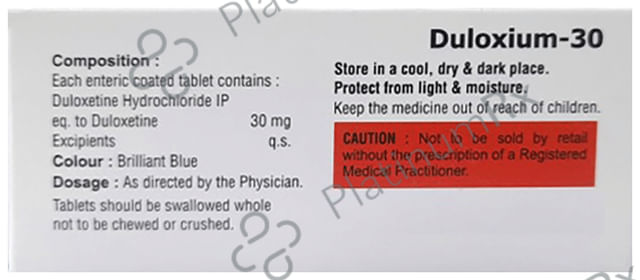 Duloxium 30 Tablet