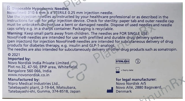 Novofine 31G Needle 100s