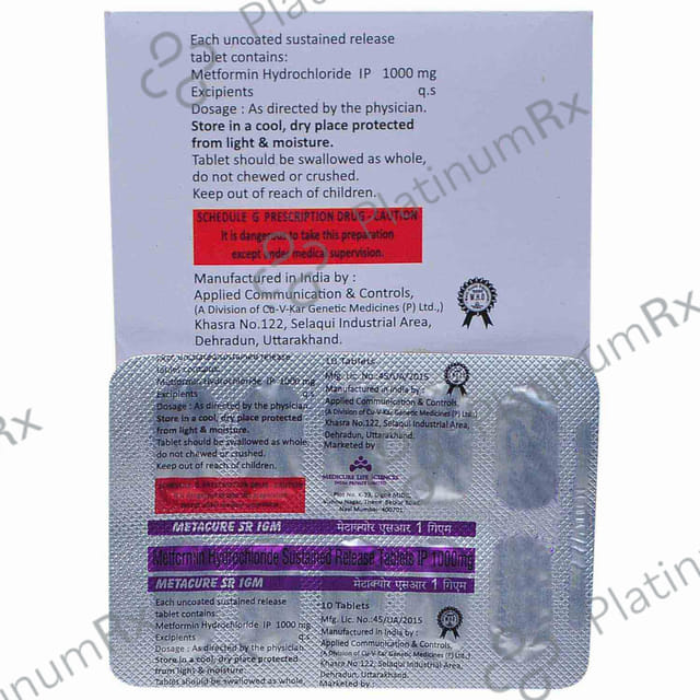 Metacure 1000mg Tablet SR