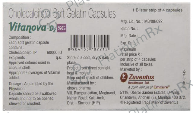 Vitanova D3 SG Capsule 4s