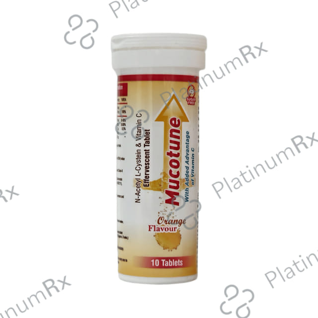Mucotune Effervescent Tablet Orange Sugar Free