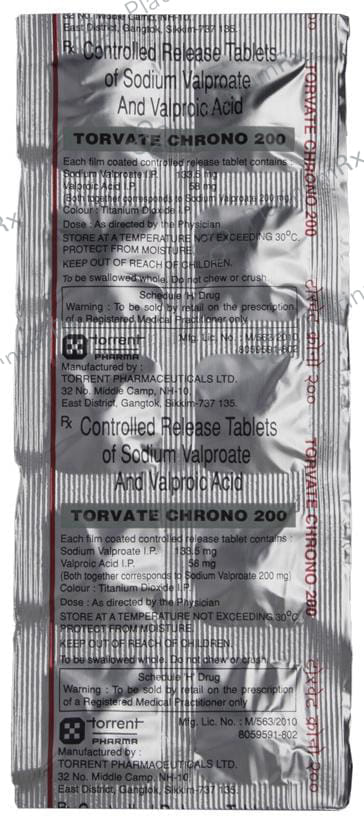 Torvate Chrono 200 133.5/58mg Tablet CR 10s