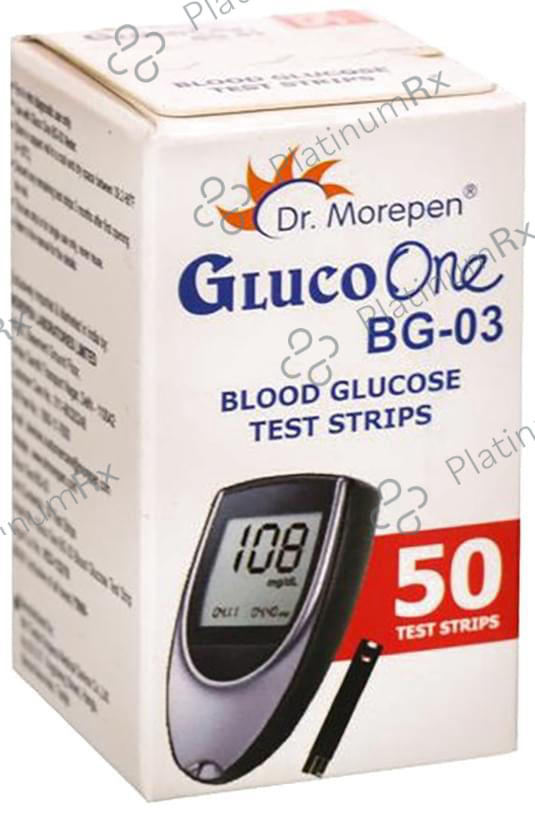 Dr Morepen Gluco One BG 03 Blood Glucose Test Strip (Only Strips) 50s