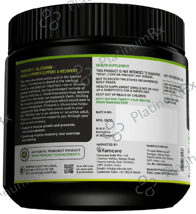 Proburst L-Glutamine Powder Unflavoured