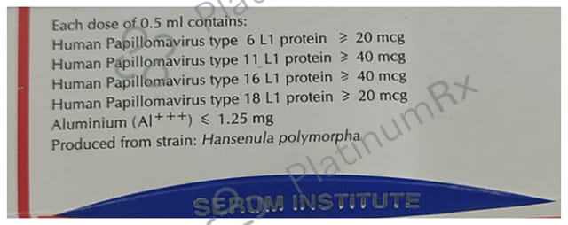 Cervavac Vaccine 0.5ml