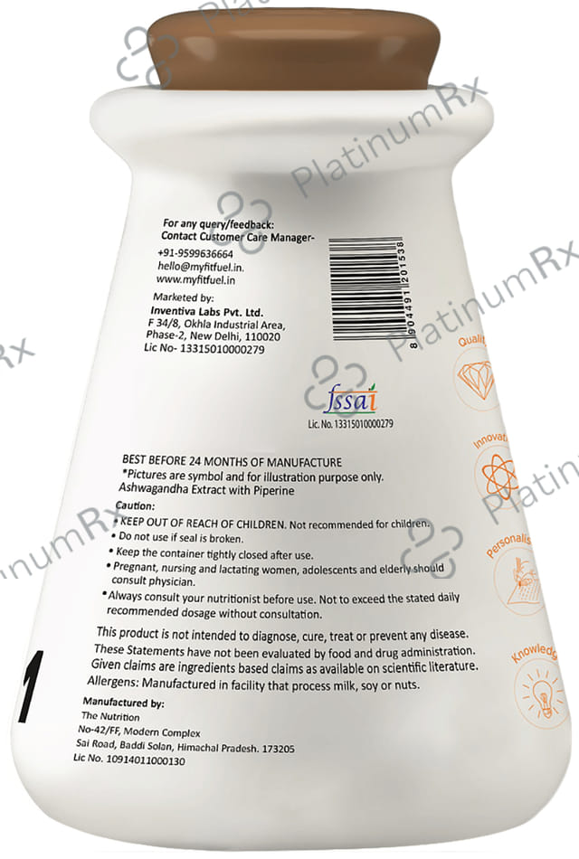 MyFitFuel Ashwagandha Root Extract Capsule 180 capsules