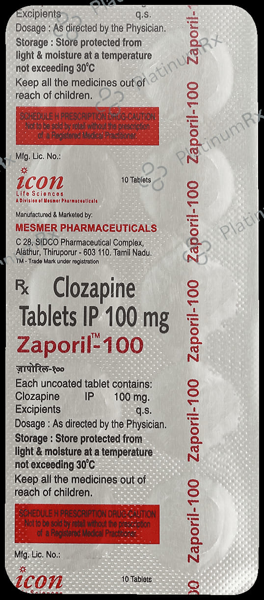 Zaporil 100mg Tablet 10s