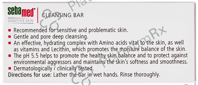 Sebamed Cleansing Bar with Vitamins for Sensitive Skin Soap Free 100gm