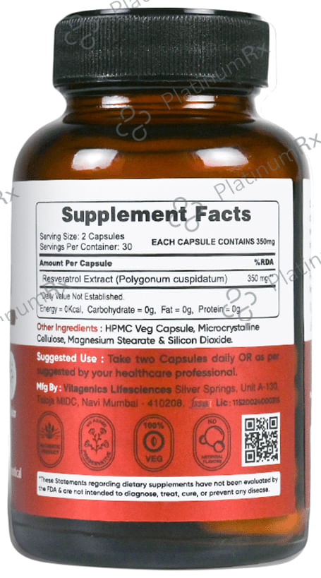 StemRx Resveratrol Cellular Support Anti-Oxidant Supplements - Capsule