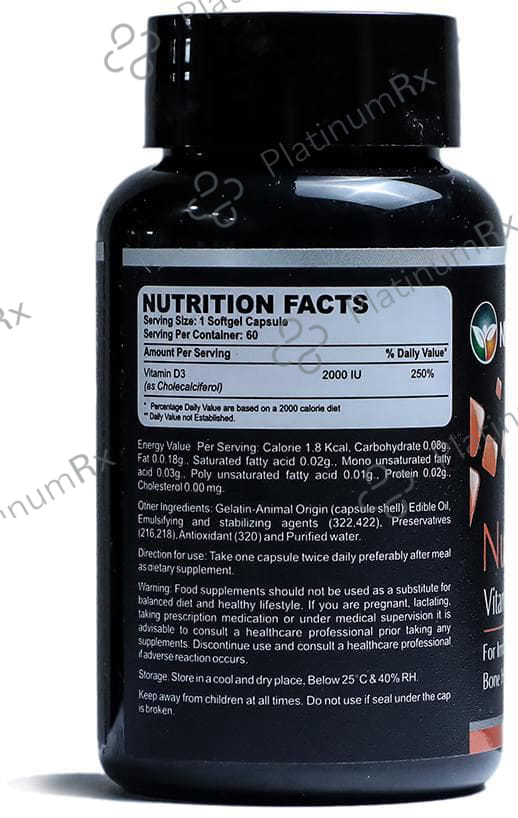Nuvilife NuviFerol Vitamin D3 Capsule 60 Soft Gelatin Capsule