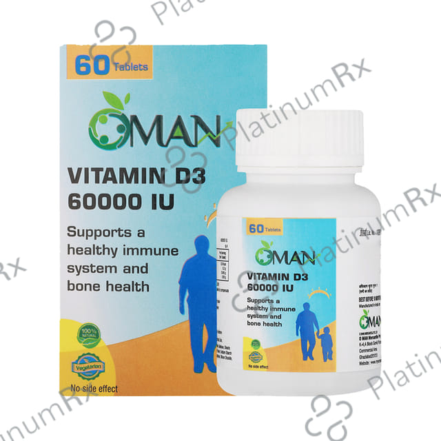 Oman Vitamin D3 60000IU Tablet 60s
