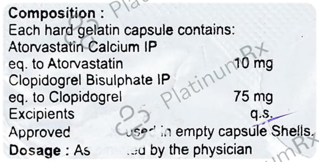Atorstin CV 10/75mg Capsule 10s