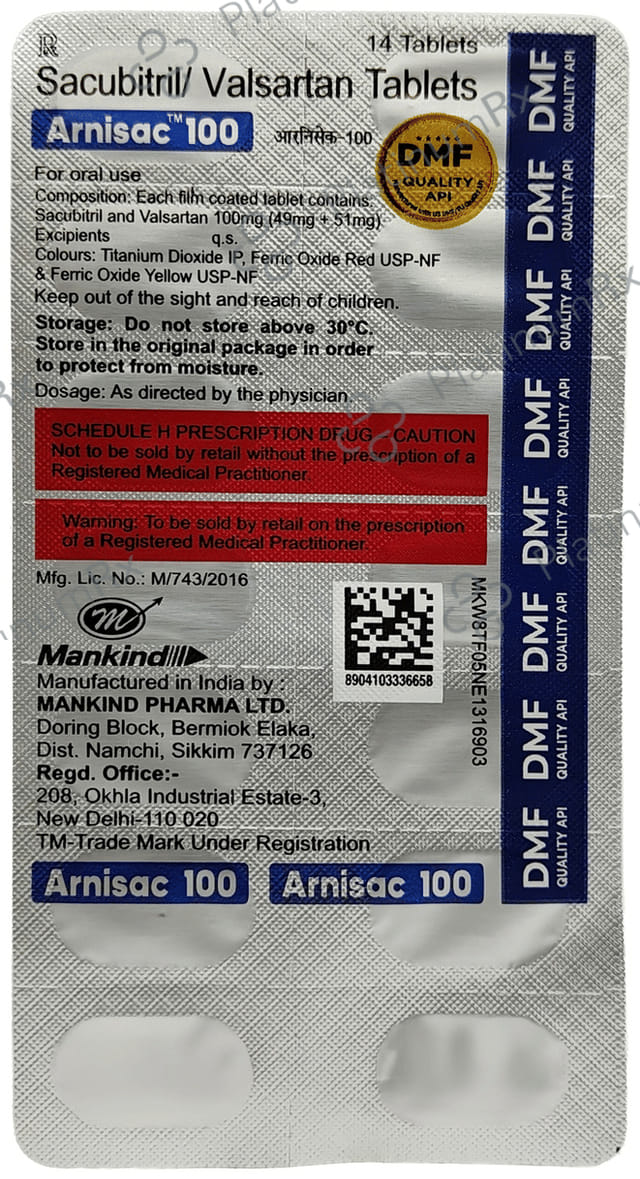 Arnisac 100mg Tablet 14s