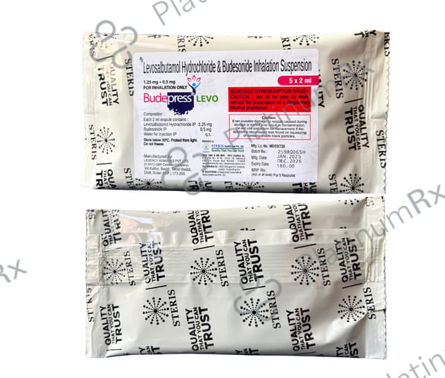 Budepress Levo 0.5/1.25mg Respules 5X2ml