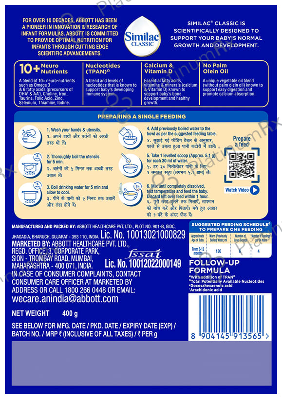 Similac Follow Up Formula Stage 2 Refill Powder 400gm