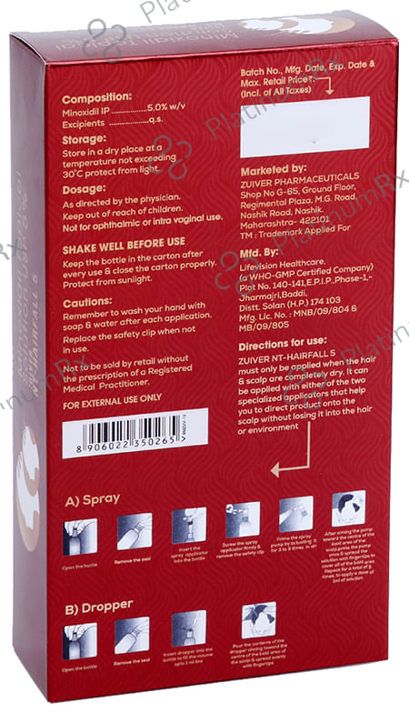 Zuiver Hair Regrowth Solution Alcohol Free