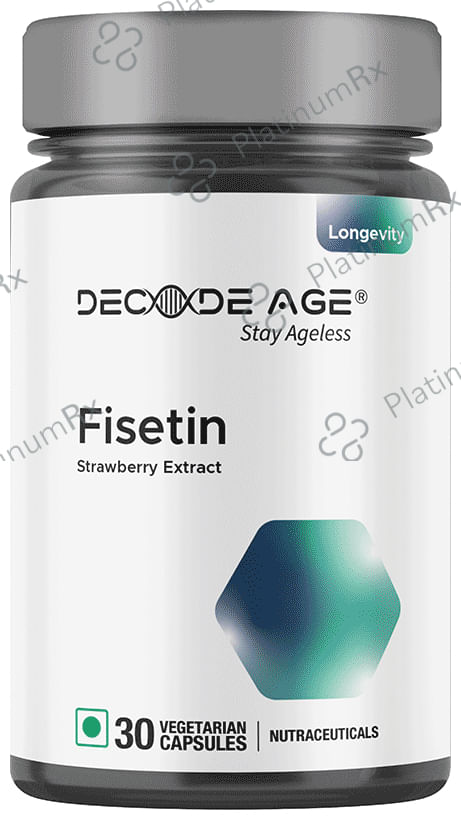 Decode Age Fisetin Vegetarian Capsule - Senolytic Activator 100 mg, Improves Memory