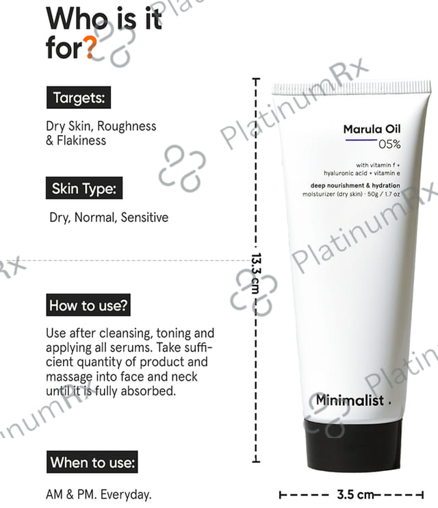 Minimalist 05% Marula Oil Moisturizer - For Dry Skin