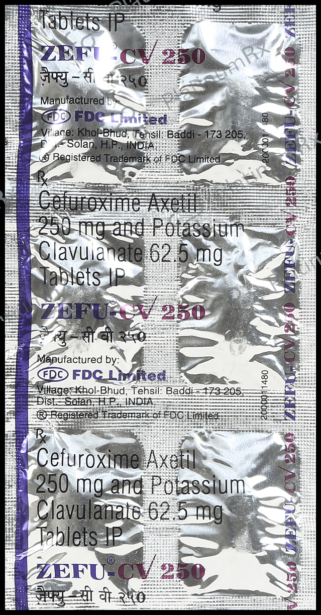 Zefu CV 250/62.5mg Tablet 6s